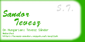 sandor tevesz business card